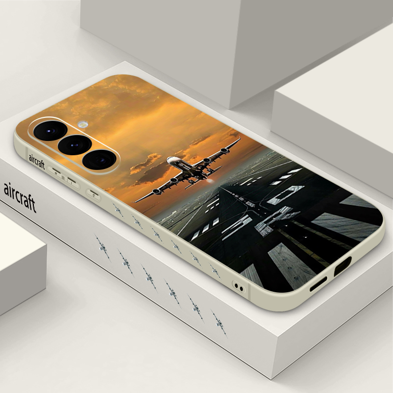 Phone Cases Galaxy A17 - جراب هاتف بتصميم طائرة من السيليكون