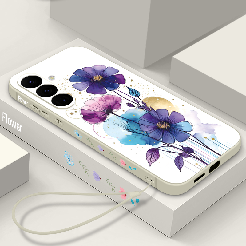 Phone Cases Galaxy A17 - جراب هاتف إبداعي بتصميم زهور مع