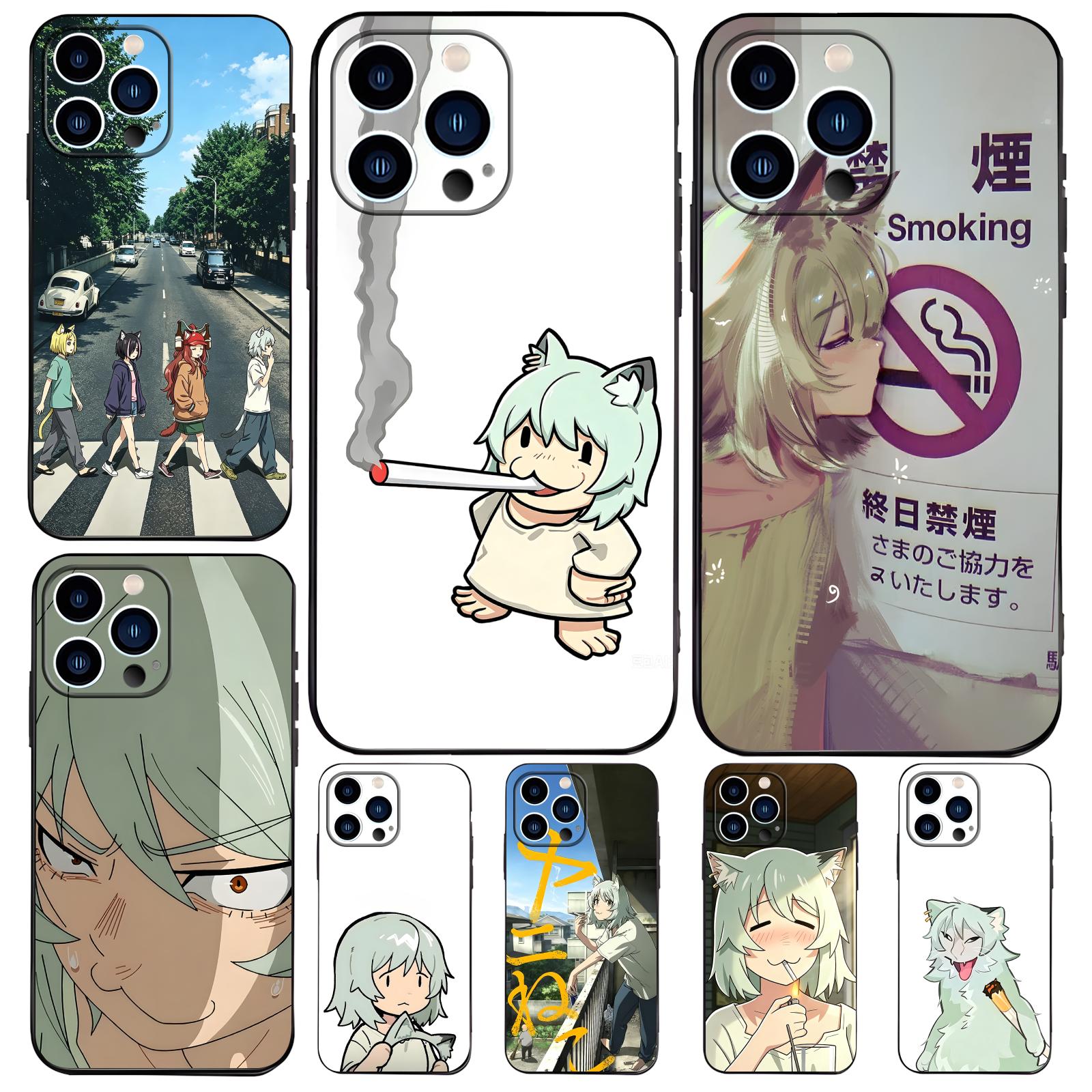 Phone Cases Black - حافظة هاتف Chainsmoker Cat لآيفون 17