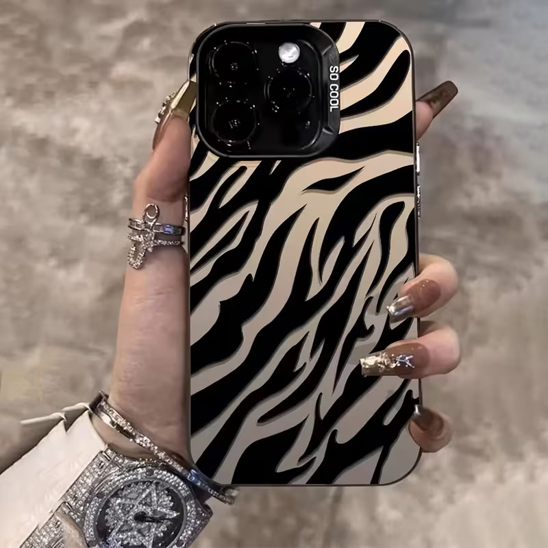 Phone Cases Black - غطاء هاتف مقاوم للصدمات بتصميم النمط