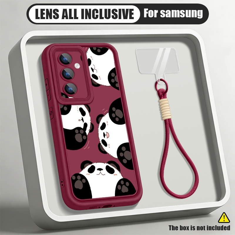 Phone Cases Galaxy A17 - غطاء هاتف بحزام عنق بنمط الباندا