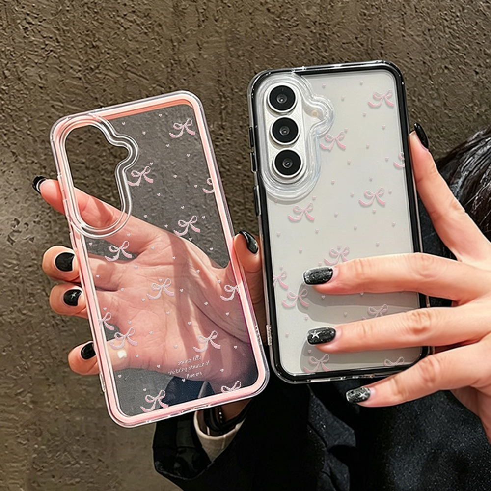 Phone Cases Quality - غطاء هاتف ناعم بتصميم فيونكة وردية
