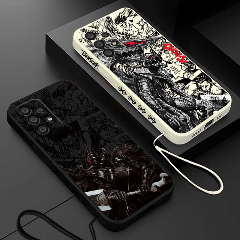 Phone Cases Galaxy A17 - غطاء هاتف سائل بتصميم أنمي بيرسيرك