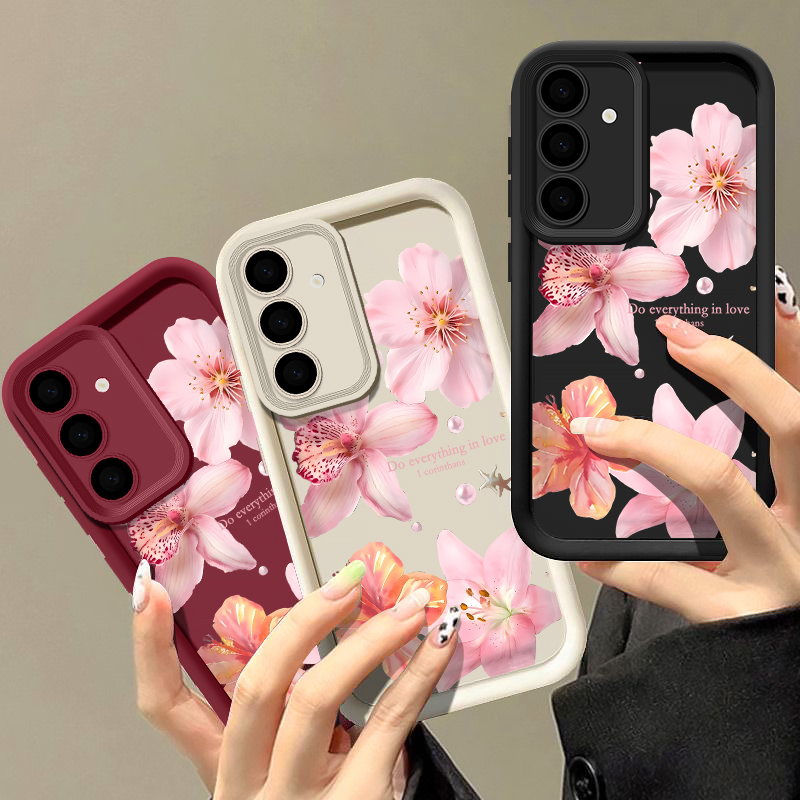 غطاء هاتف بزهور وردية لسامسونج - مراجعة Phone Cases Galaxy A17 وسعره