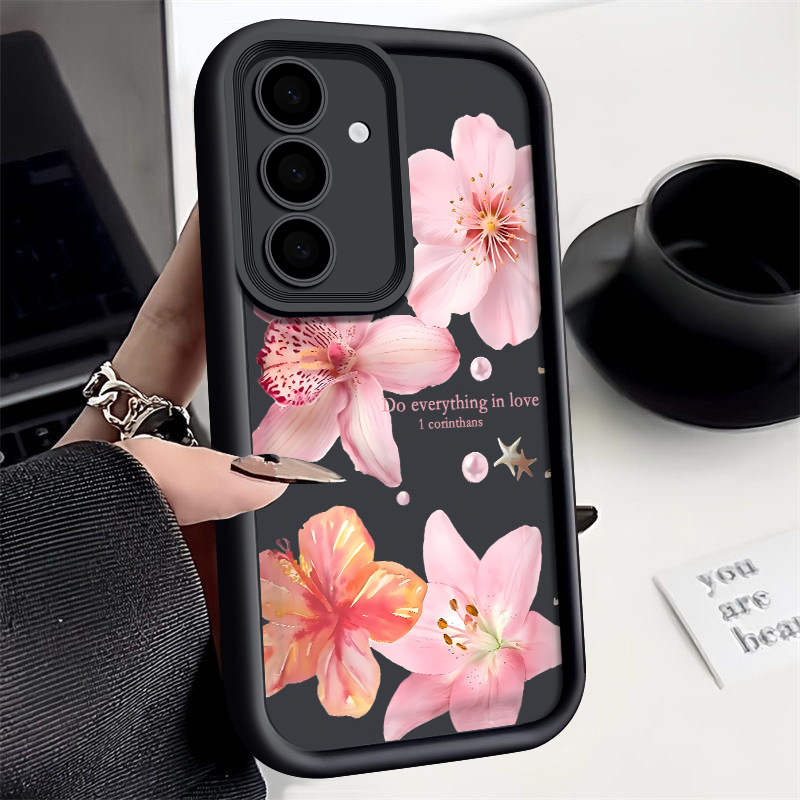 غطاء هاتف بزهور وردية لسامسونج - مراجعة Phone Cases Galaxy A17 وسعره