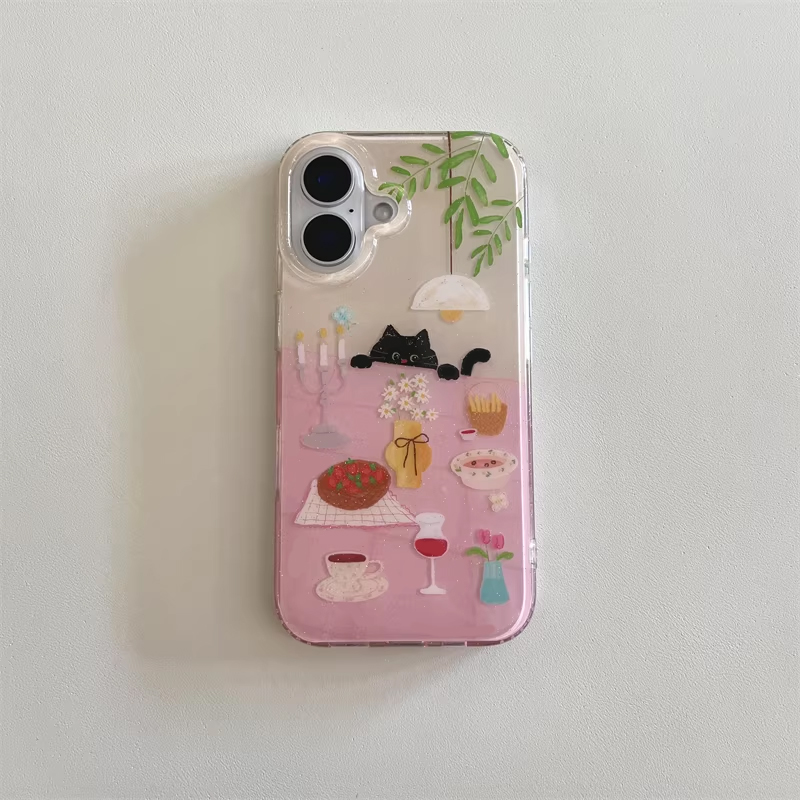 جراب هاتف بتصميم قطة سوداء صغي - مراجعة Cute Anime Case وسعره